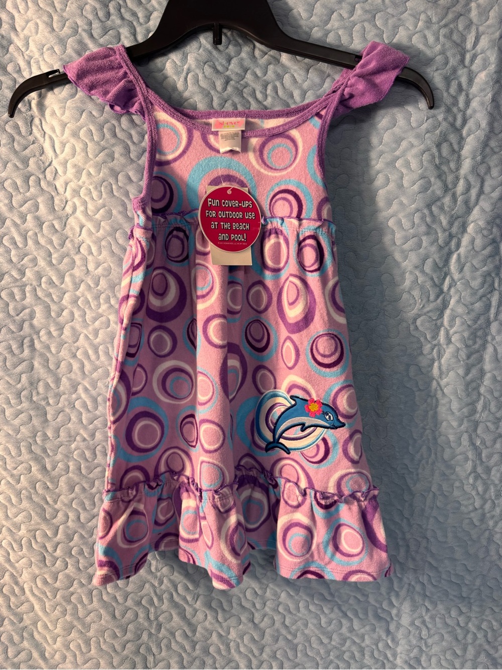Purple Swim Cover-Up Dress